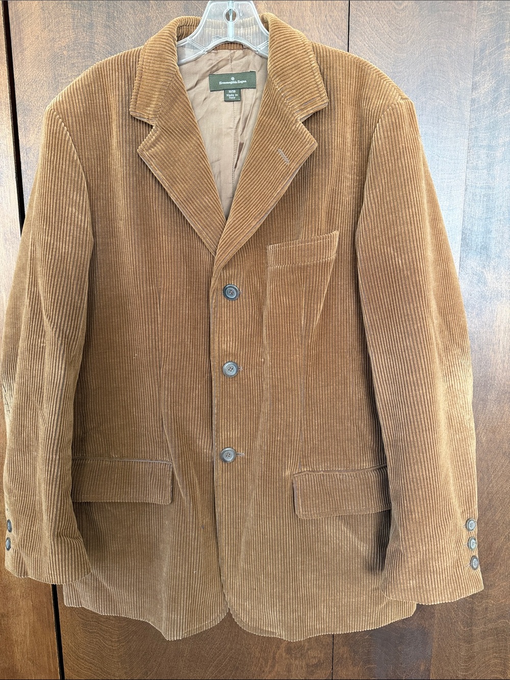 Project!!! Ermenegildo Zegna corduroy 3 button Blazer cognac brown size 40